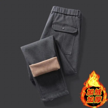 Autumn Winter Mens Pants Straight Loose Casual Woolen Trousers Men Business Suit Pants Male Wool Pants L68