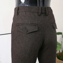 Autumn Winter Mens Woolen Men Business Suit Pants Casual Slim Large Size High Suit Pants Long Trousers L58