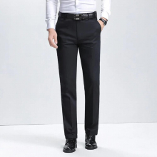 mens pants business Summer thin cotton blend solid handsome formal mens casual pants iron-free pants