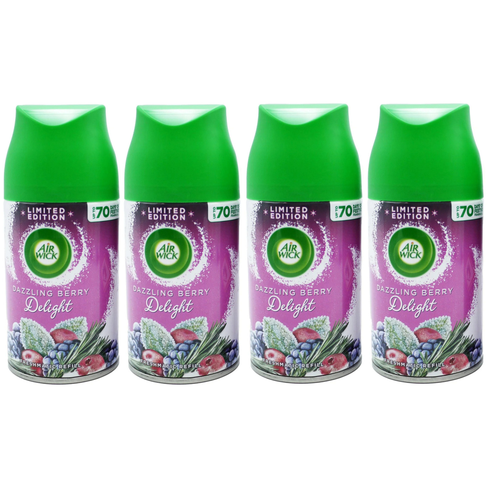 4 x Air Wick Freshmatic Max Automatic Spray Refill 250ml - Dazzling Berry Delight