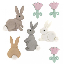 Dress It Up CottonTails Buttons - per pack of 7
