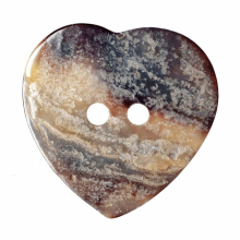 Hemline Heart Shell Buttons  Cream - per pack of 5
