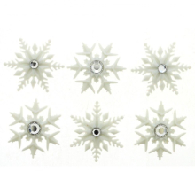 Dress It Up Fancy Snowflakes Christmas Buttons - per pack