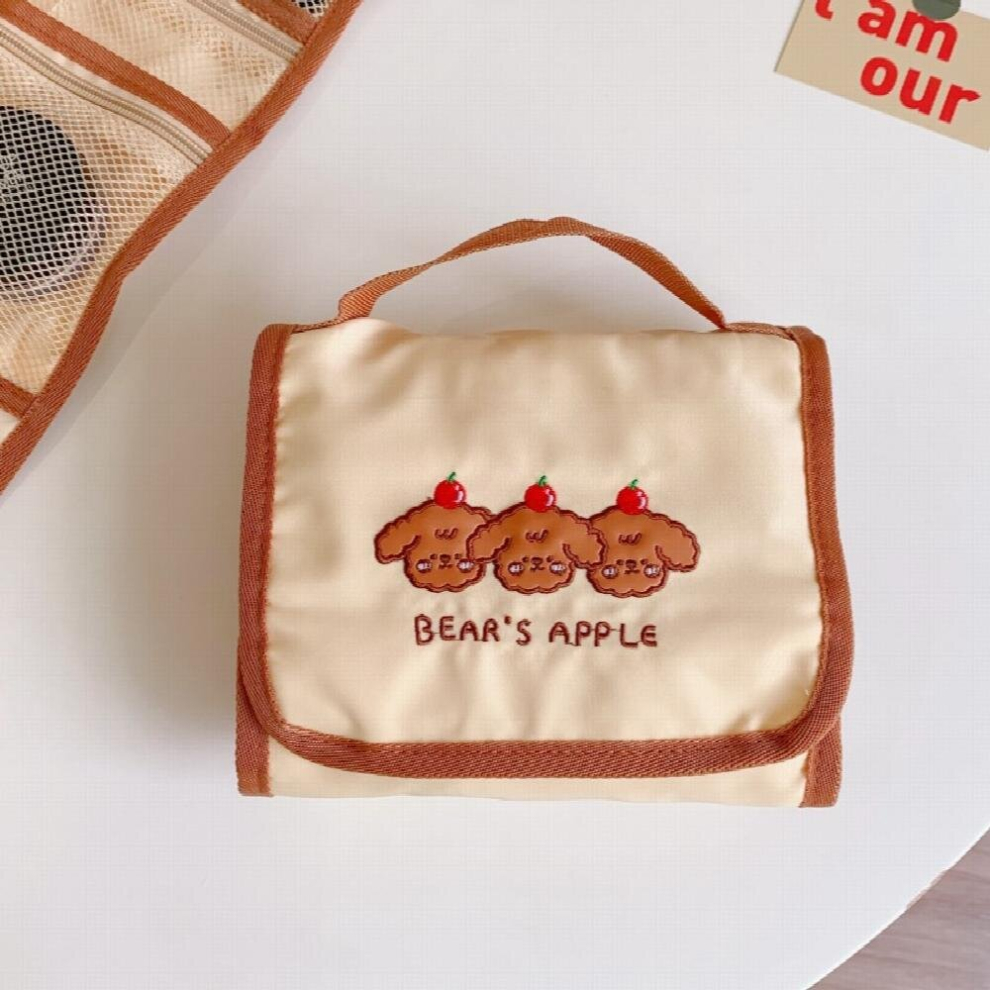Multicoloured Cartoon Cosmetic Bag High Capacity Toiletry Bag Travel Bag Multiple Mesh Makeup Brush Bags Toiletries Organizer For Women Girls