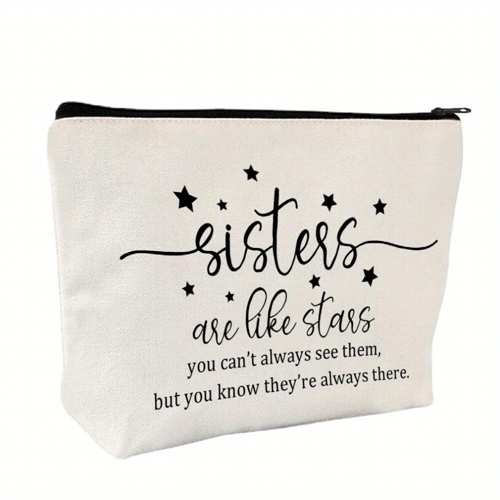 White Celebrate Sisterhood With This Stylish Makeup Bag Case Perfect Birthday Gift For Big And Little Sisters