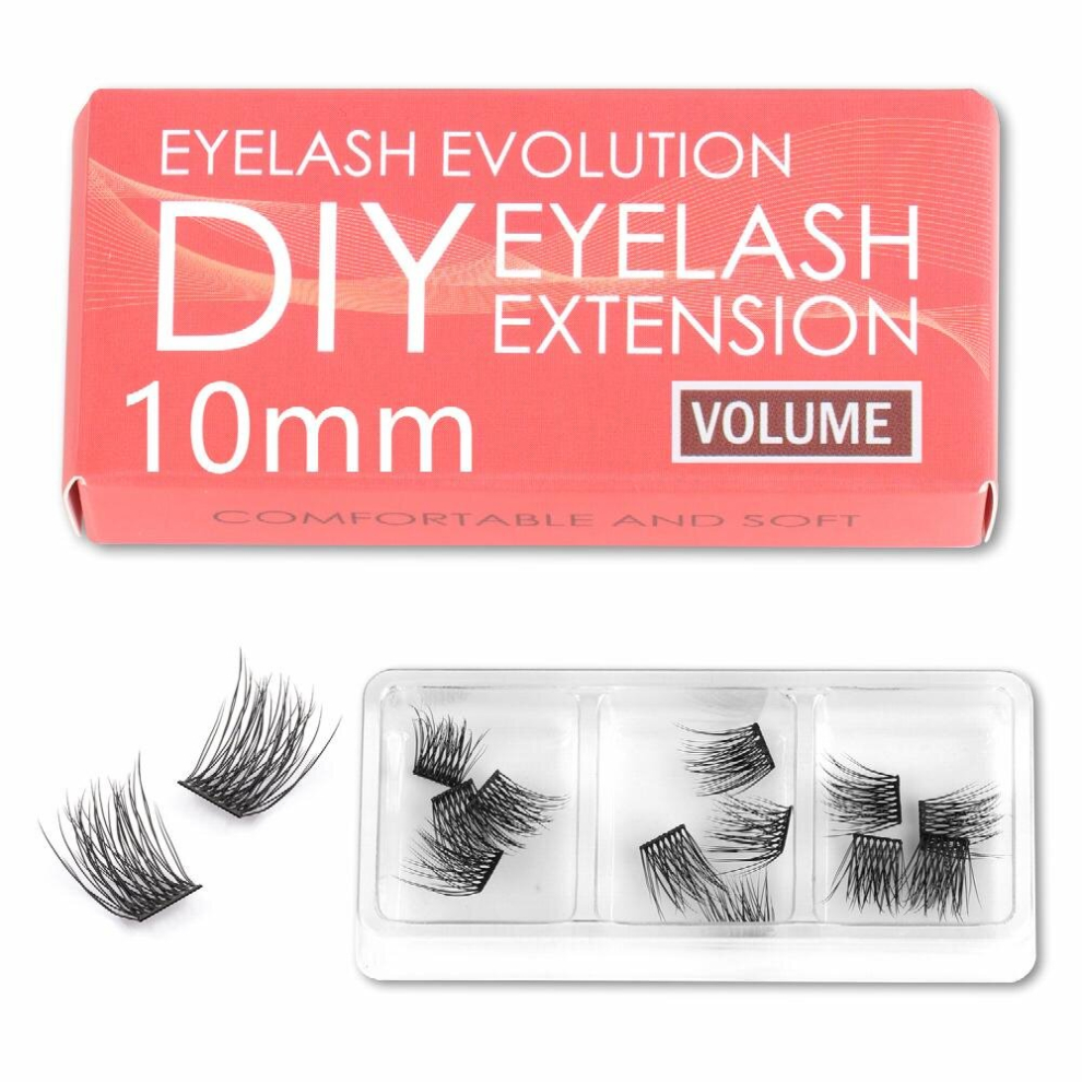 Multicoloured Lash Clusters Matte Soft 10 16Mm Individual Lashes Mink Diy Cluster Lashes Mixed Length Reusable