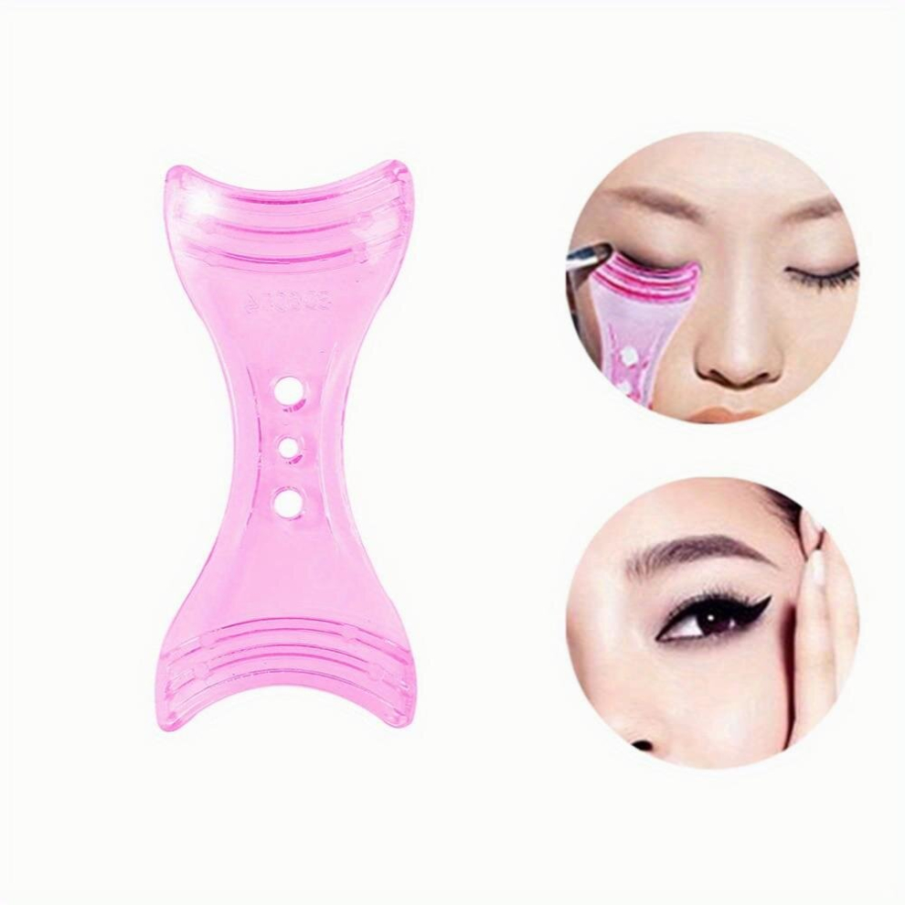 Pink Beginner Friendly Eyelash Tool With Eyeliner Template Stencil And Comb Perfect For Mascara Application And Eyelash Shaping