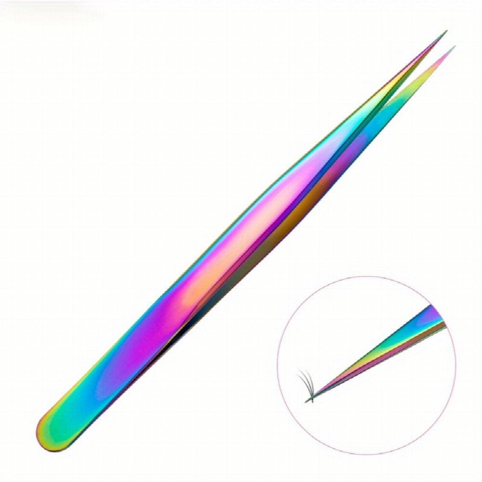 Precision Stainless Steel Tweezers for Eyelash Extensions Nail Stickers and Rhinestones Straight Curved and Pointed for Ultimate Control