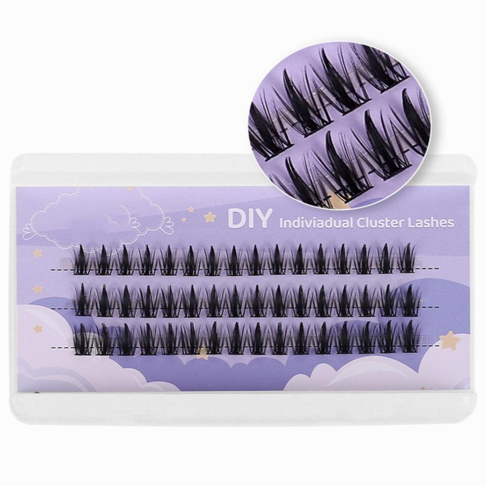 Multicoloured Manga Lashes 3D Fluffy Eyelash Extension Segmented False Lashes Dramatic Lash Bundles Soft Ribbon Strip Eyelashes Makeup Lashes