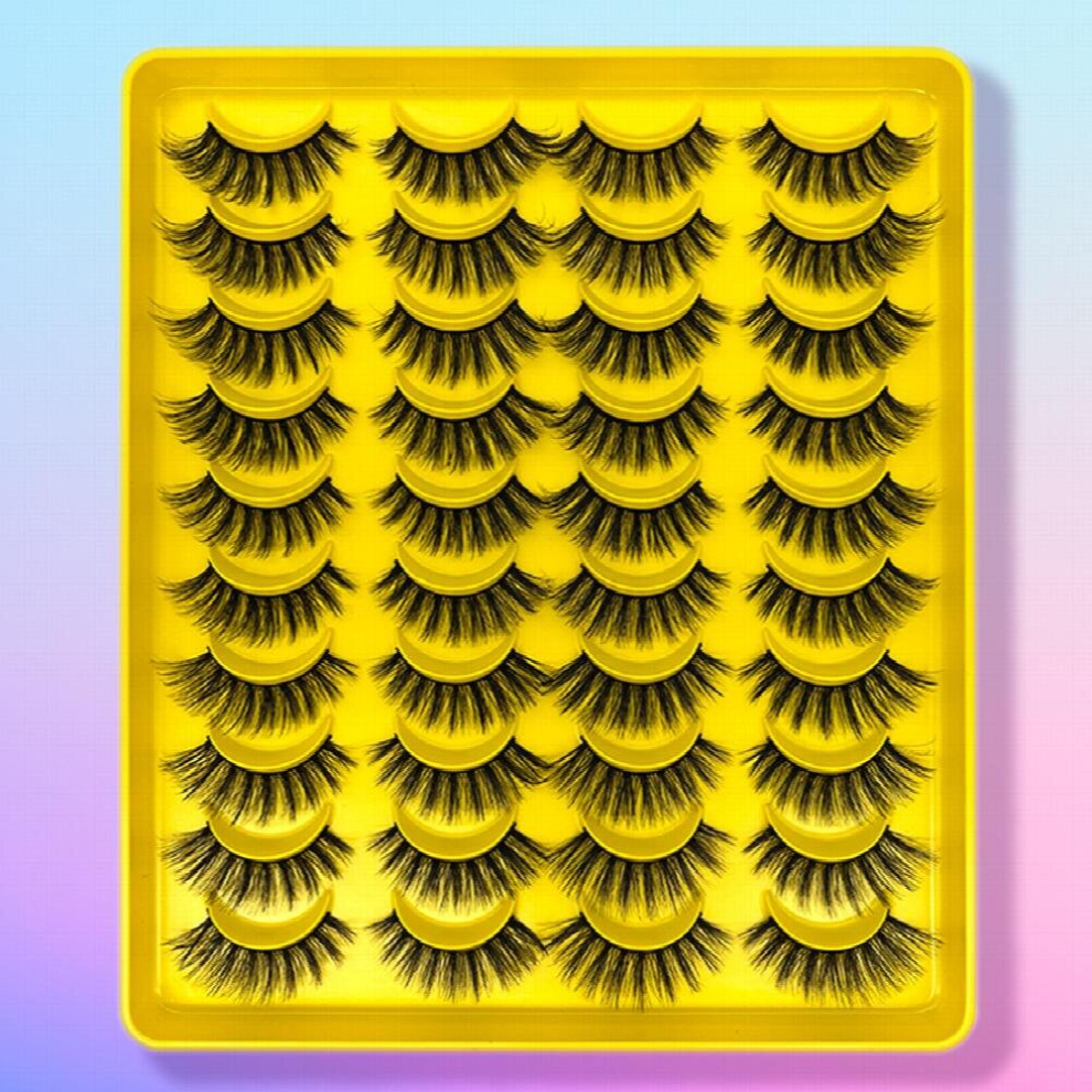 20 Pairs of 3D Faux Mink Lashes for Natural Dramatic Volume & Eyelash Extension
