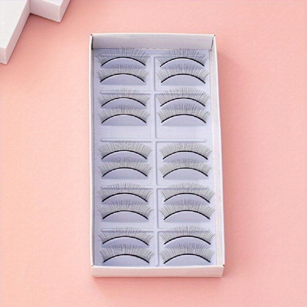 10 pairs Beginner Eyelash Extensions Practice Strips 8mm Self Grafting Lashes for Training and Perfecting Your Technique