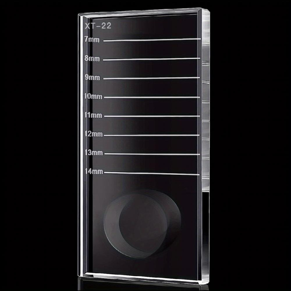 Glass Pallet Eyelash Crystal Pallet Bigger Size Eyelash Extension Pallet False Lash Tray Strip Adhesive Glue Holder For Eyelash Extensions Transparent