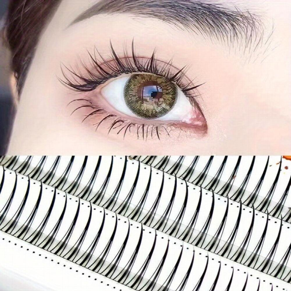 Natural A Shape DIY Eyelash Extension Segmented False Eyelashes Cos Little Devil Double Fishtail Lash Makeup Tools