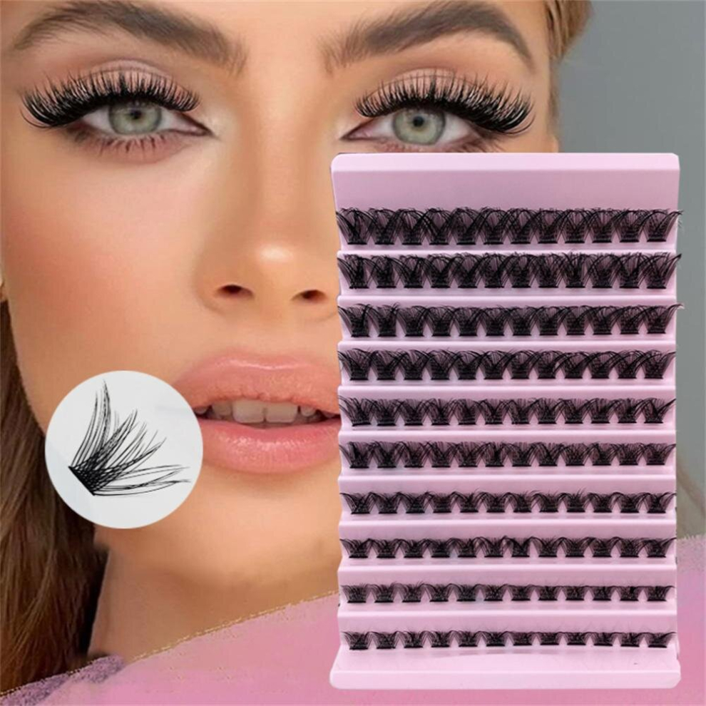 Lash Clusters 120pcs Cluster Lashes 8 16mm Wispy Individual Lashes Extensions Natural Look Lashes D Curl Fluffy Cluster Lashes DIY Eyelash Extension