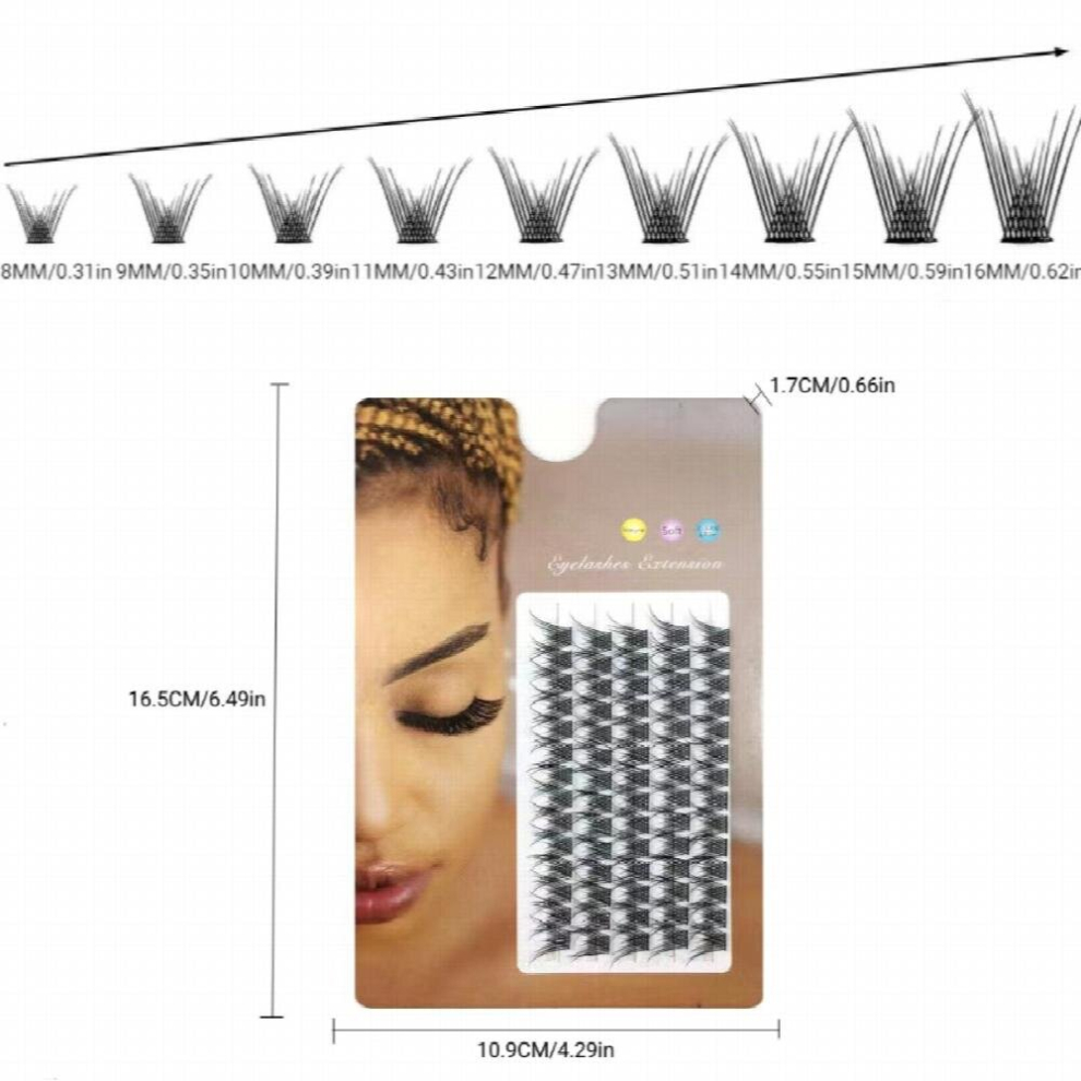 5 rows Fluffy Thick Curling Cluster Lashes Reusable 3D Comic Style False Eyelashes for Manga Look
