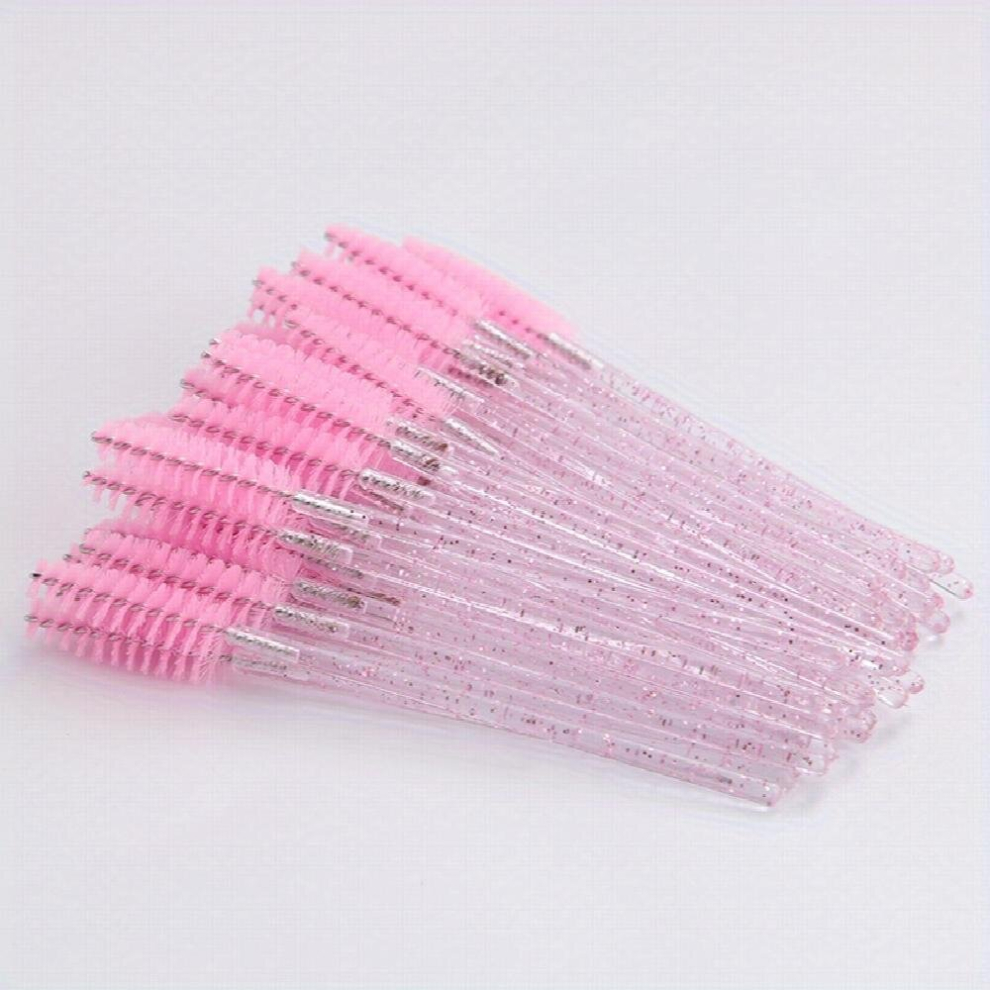 50pcs Crystal Eyelash Brushes Mascara Wands for Eyelash Extensions and Makeup Application