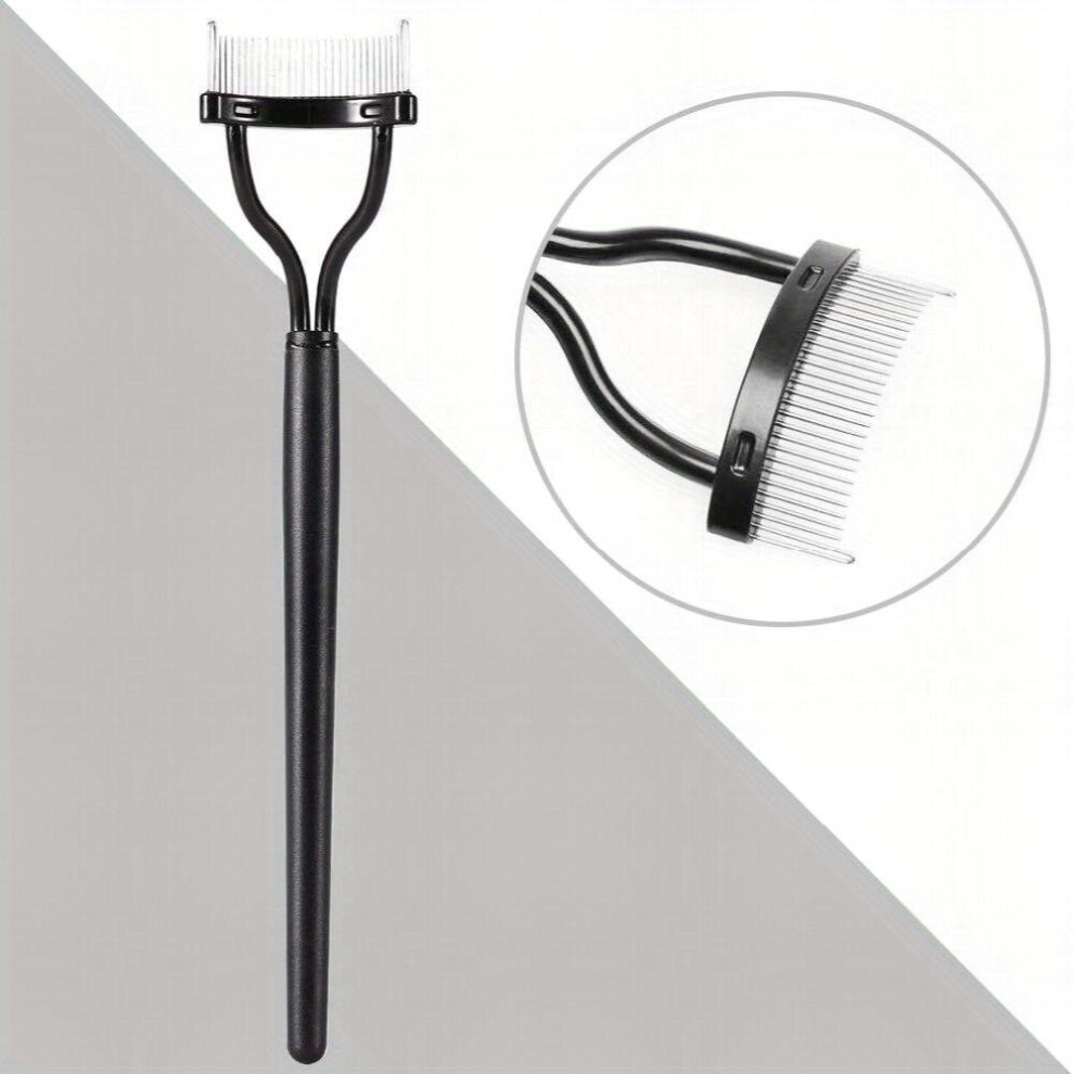 1 PCS 2 PCS Eyelash Comb Makeup Mascara Applicator Metal Teeth Eyelashes Separator Curler Arc False Eyelash Grooming Brushes