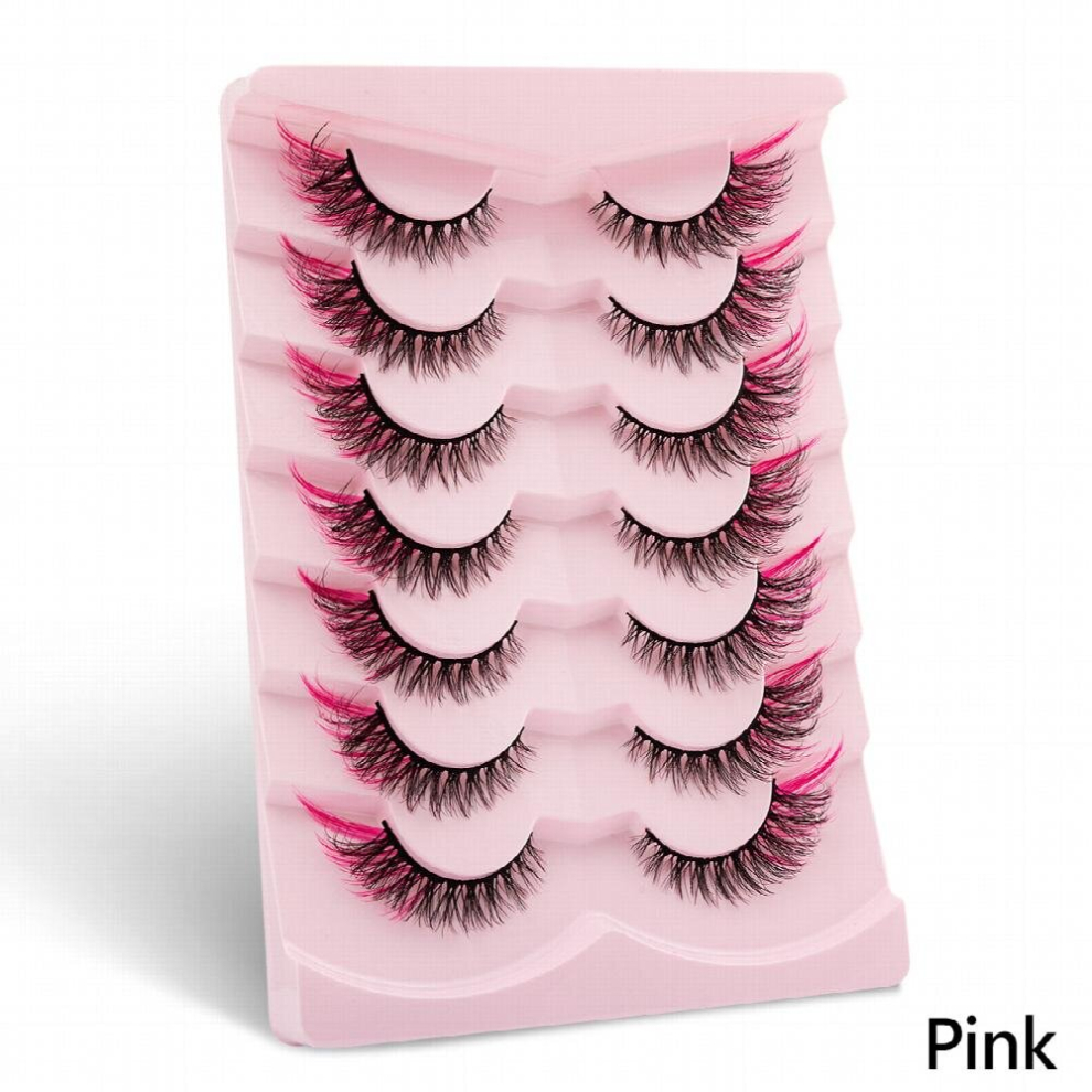 3D Mink Lashes Colorful False Eyelashes for Party Stage and Musical Natural Thick and Fluffy Extensions