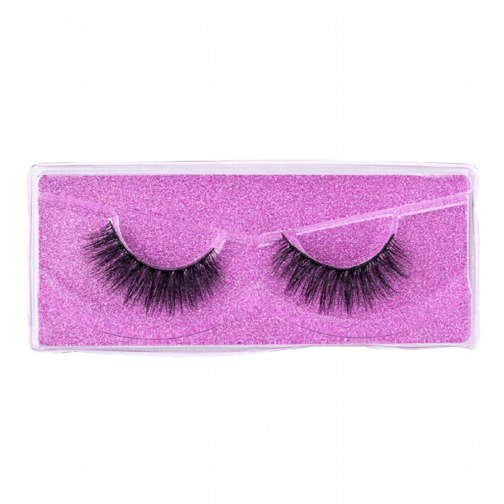 Multicoloured 1 Pair False Lashes Slender Natural Curling Lashes Soft Wispy Reusable False Eyelashes