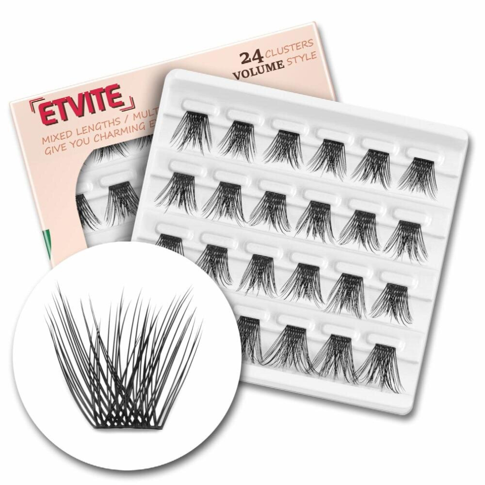 Fluffy DIY Eyelash Extensions 5 Boxes of D Curling Cluster Mixed Style Lashes for Volume and Individuality