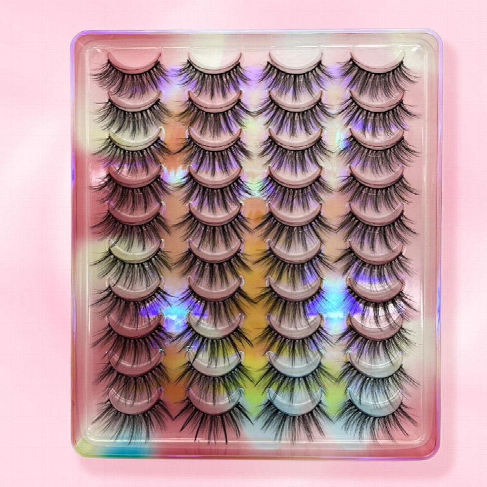 20 pairs Dramatic Volume 3D Faux Mink False Lashes for Natural and Dramatic Makeup Look