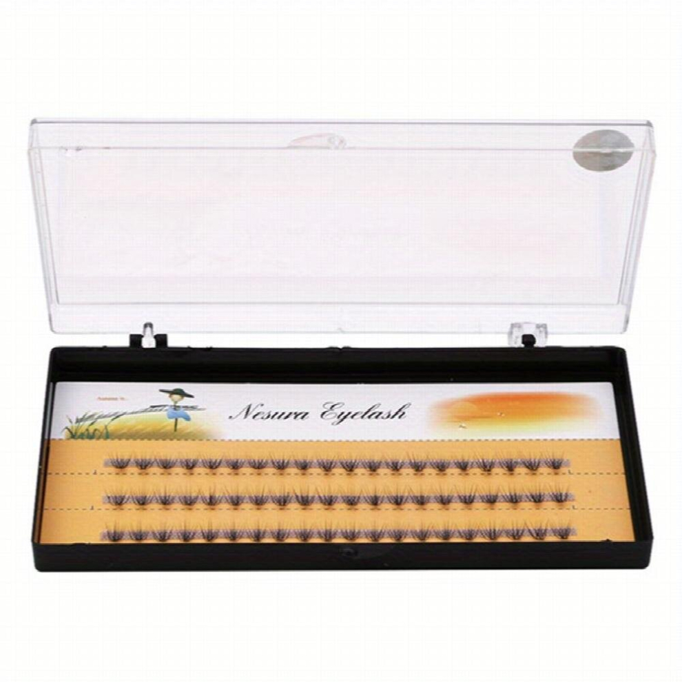Multicoloured Grafted False Eyelashes Natural Look Slender Wispy Eyelashes 60 Clusters One Cluster Of 10
