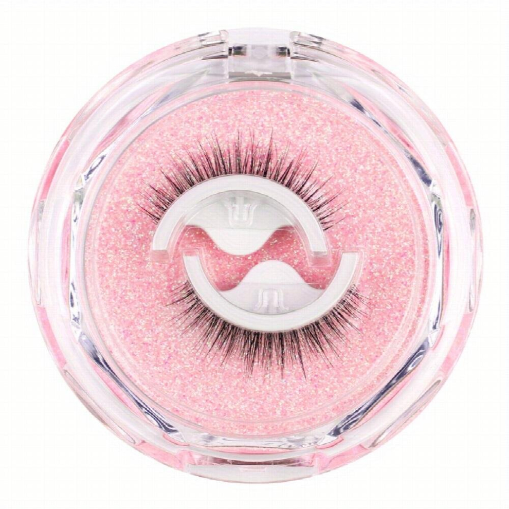 1 Pair False Eyelashes Natural Glue Self adhesive False Eyelashes Slender Easy Wearing Natural Look Lashes