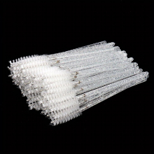 20 pcs pack Crystal Eyelash Brushes 100 Mascara Wands for Eyelash Extensions Eye Lash Brush Spoolies and Cleansing Glitter Applicator Tool Professiona