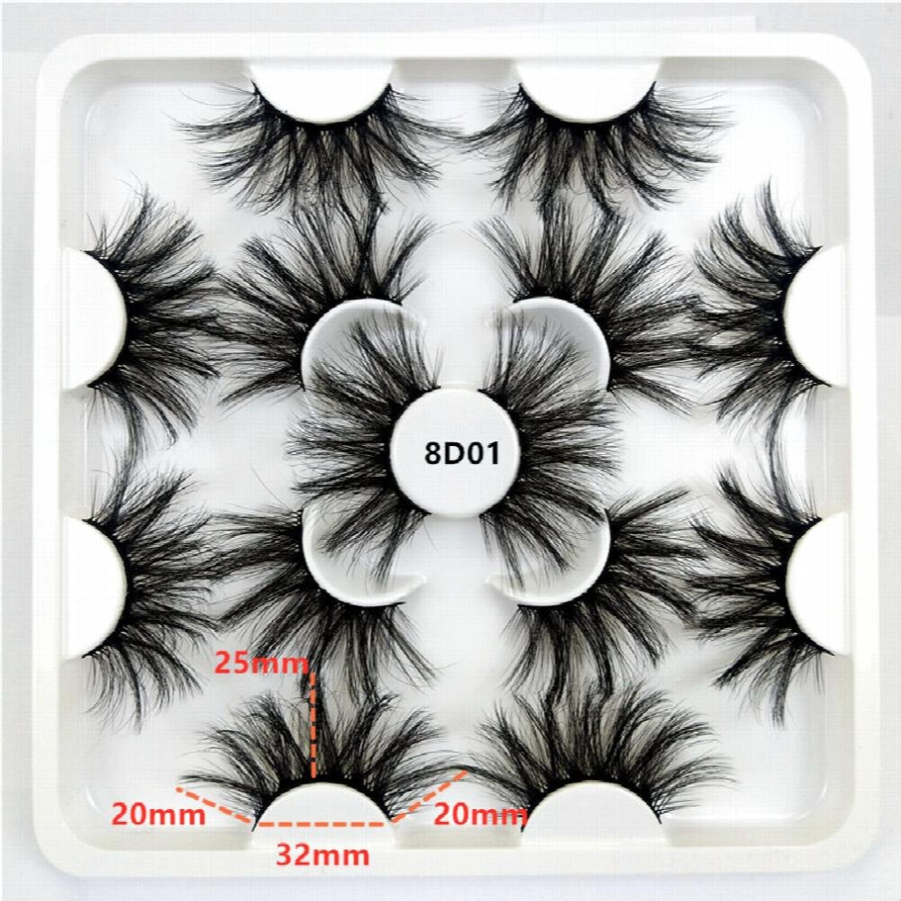 7 pairs Cruelty 3D Mink False Eyelashes Dramatic Long Eyelashes for Dramatic Makeup Look