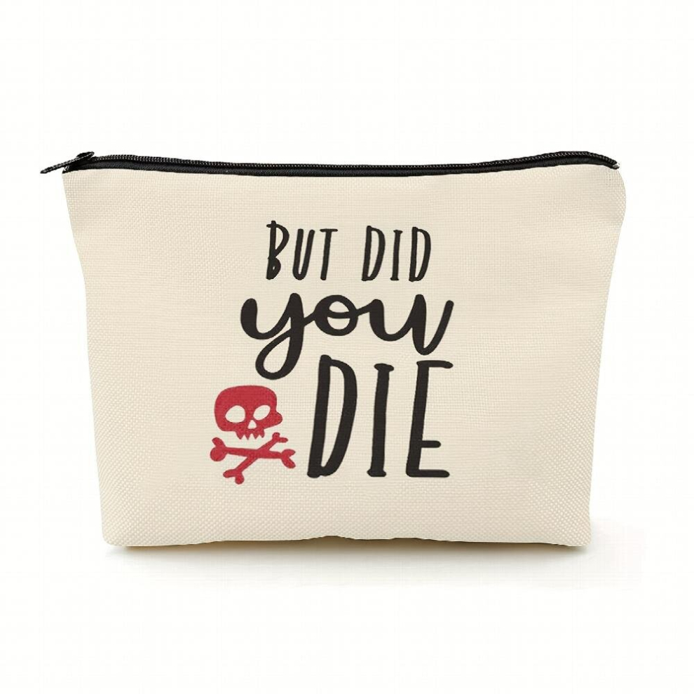 Funny Makeup Bag Halloween Gift For The Sister Letter Print Zipper Pouch Christmas Gift Cosmetic Bag For Women