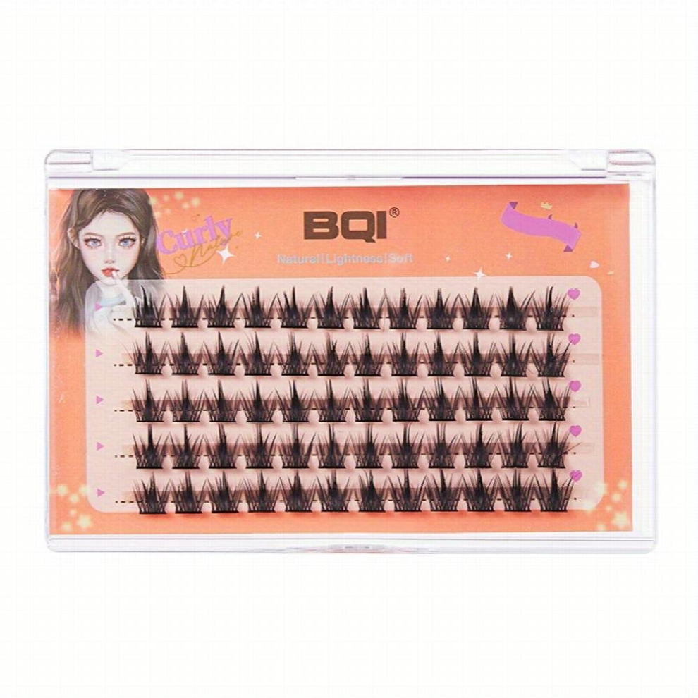Wild Devil False Eyelashes Ultra fine Band Natural Simulated Grafted Eyelashes Fairy Segmented Thick Style Eyelashes Extension For Beginners