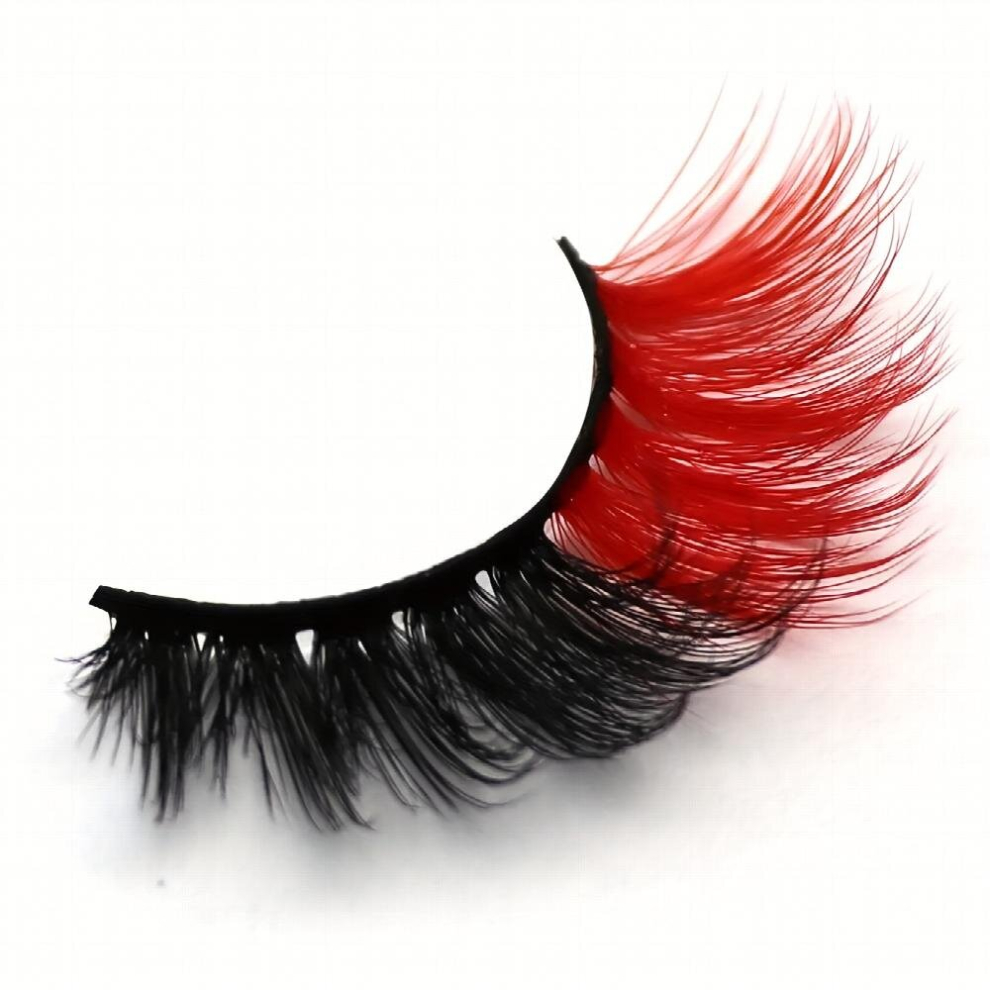 1 Pair Full Strip Lashes Thick Curling 17mm False Eyelashes Fluffy Wispy Cat Eye Lashes Eye End Lengthening