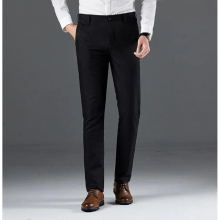 Spring/Summer Mens Casual Trousers Business Straight Non-Ironing Trousers Versatile Anti-Wrinkle Slimming Trousers