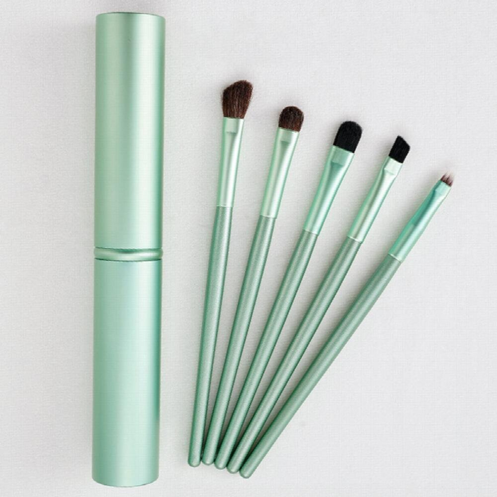 Multicoloured 5Pcs Eye Shadow Brush Eye Eye Shadow Brush Eyebrow Brush Eyeliner Brush Makeup Brush Beauty Tools With Storage Bucket