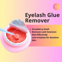 5g Strawberry Smell Eyelash Extension Glue Remover Cream Low Irritation for Sensitive Skin Effectively Removes Lash Extension Glue