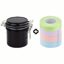 Eyelash Glue Storage Tank Lash Adhesive Jar Lash Extension Bonder Container Stand Activated Carbon Sealed Glue Storage Jar And Barrier Tape Four Piece