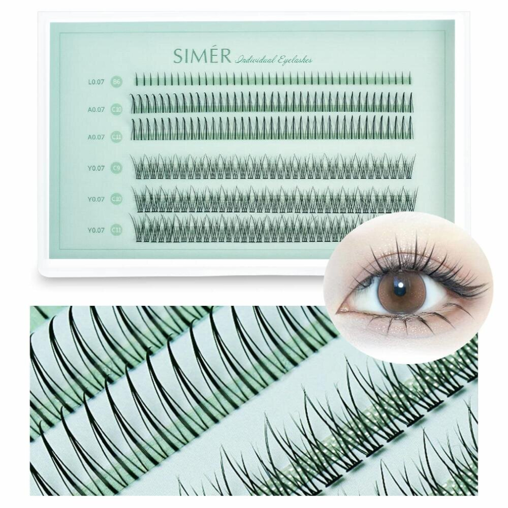 100 240 Clusters Natural Individual False Eyelashes DIY Eyelash Extension Kit with C Curl and Thickness for Stunning Makeup