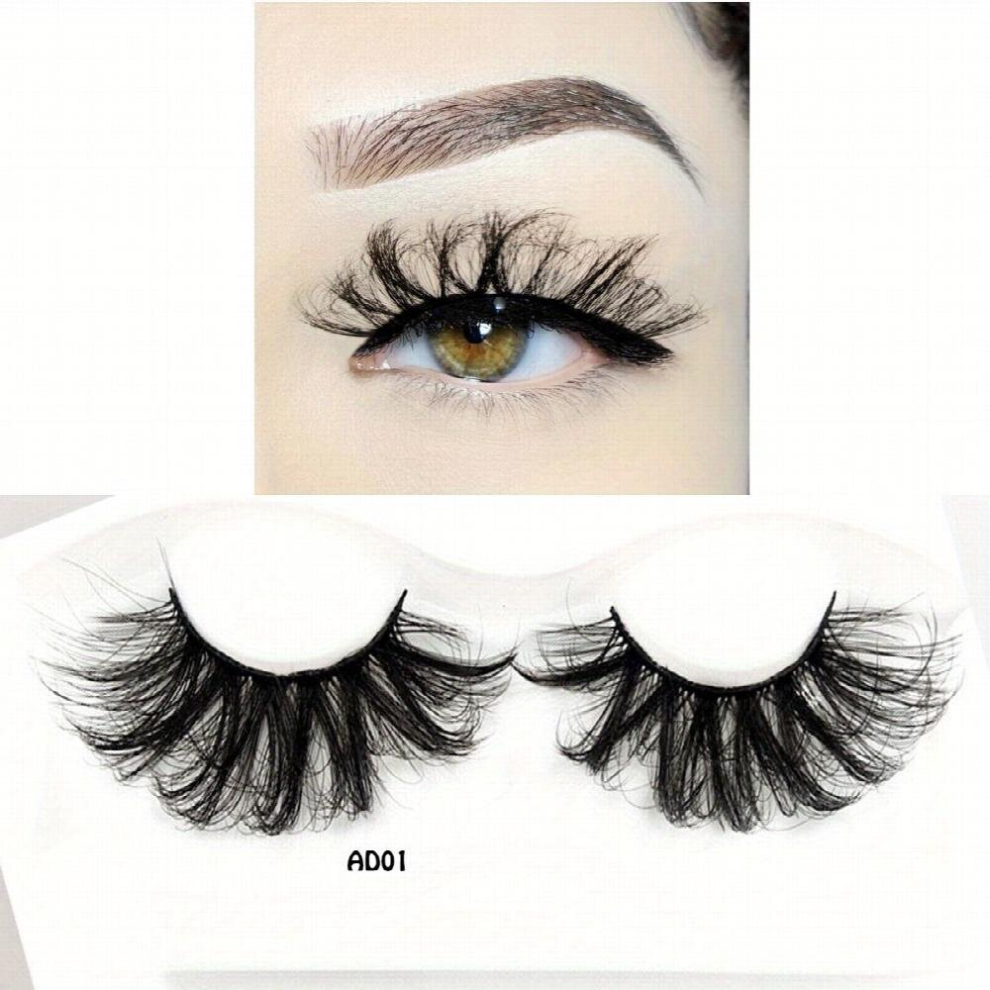 Multicoloured Dramatic Volume 25Mm Fluffy Mink Lashes For Natural And False Eyelash Look