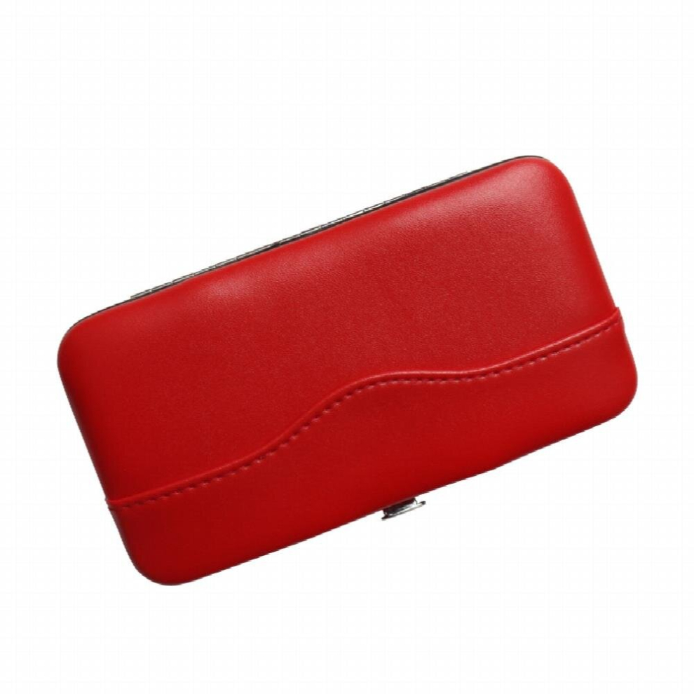 Red Small Tweezers Case For Eyelash Extensions Pu Leather Empty Tweezers Storage Bag Portable Travel Case For Eyelash Grafting