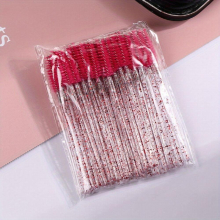 50pcs Crystal Eyelash Brush Mascara Wands Applicator Eyebrow Wands Makeup Brush Kits Eyelash Extension Tools