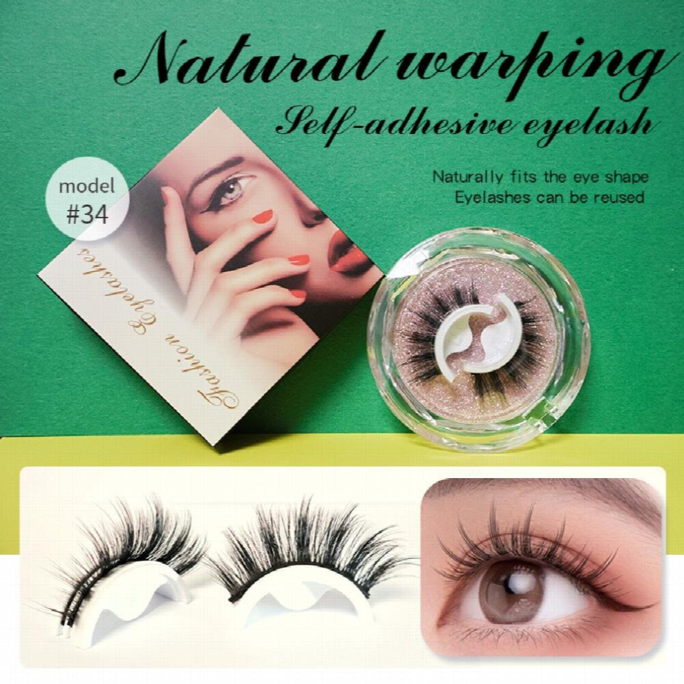 Multicoloured Reusable Self Adhesive False Eyelashes No Glue Lashes Eyelashes Easy To Put On False Eyelashes For Makeup Beginner