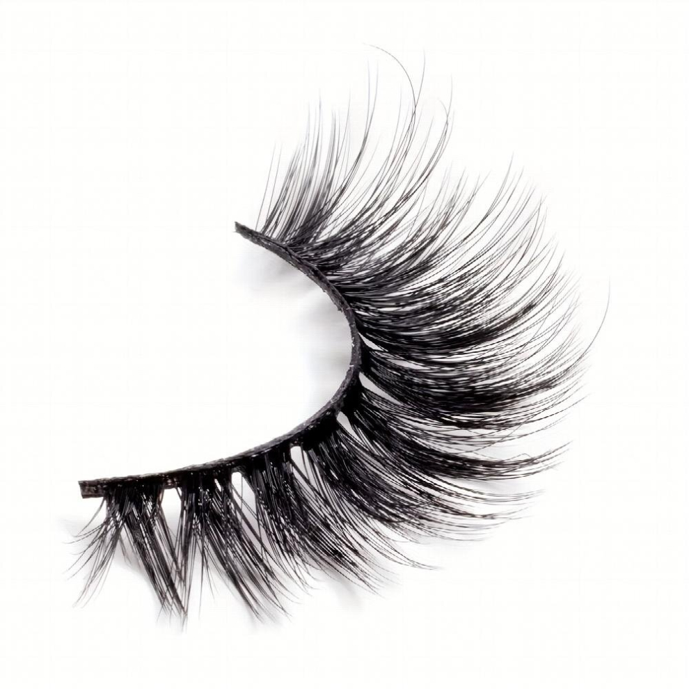 1 Pair Full Strip Eyelashes Cluster Like Curling 17mm Lashes Fluffy Wispy False Eyelashes Crossed Eye End Lengthening Lashes