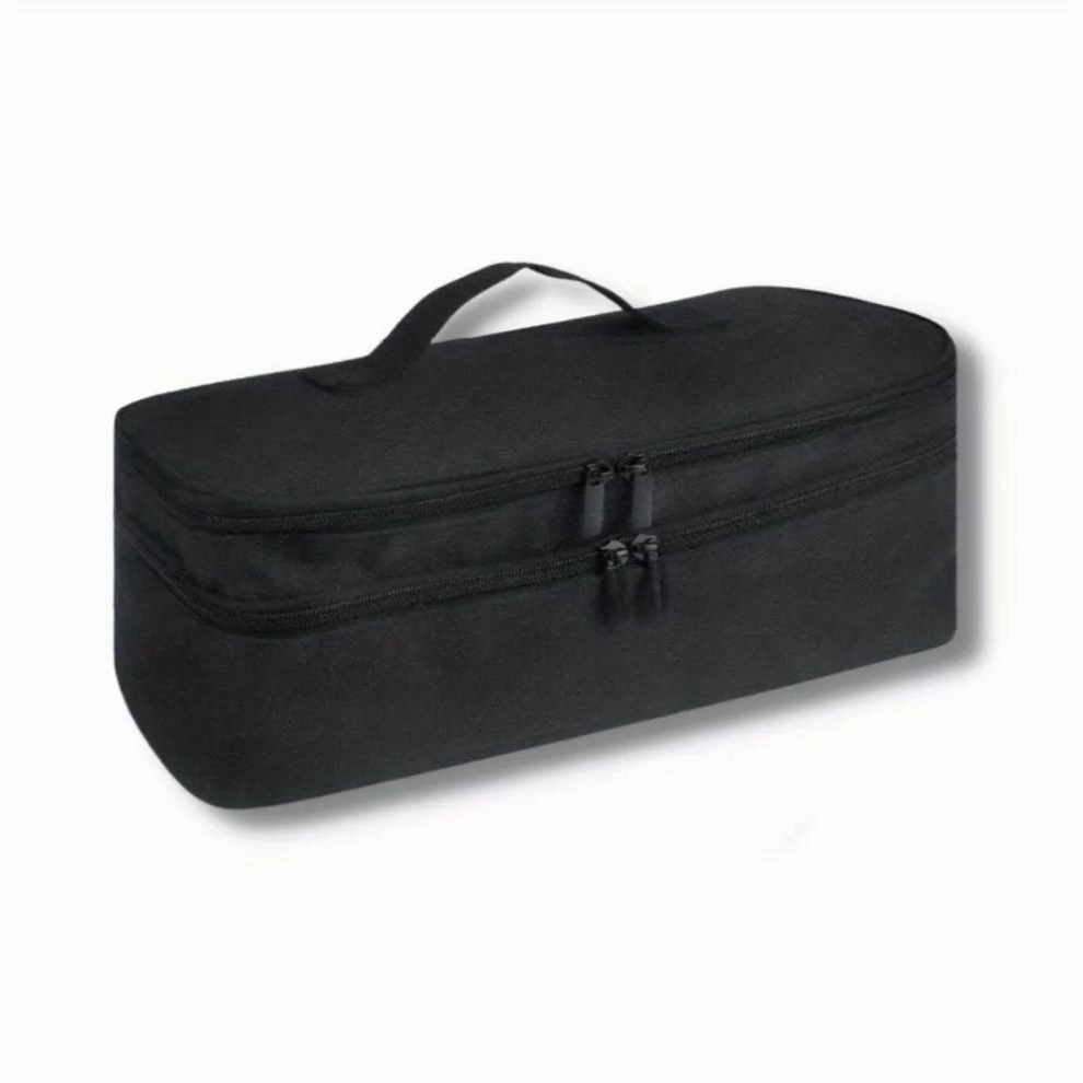 Double Layer Travel Carrying Case Compatible With Hair Dryer Brush Volumizer Styler Portable Storage Bag Fits For Hair Dryer & Attachments