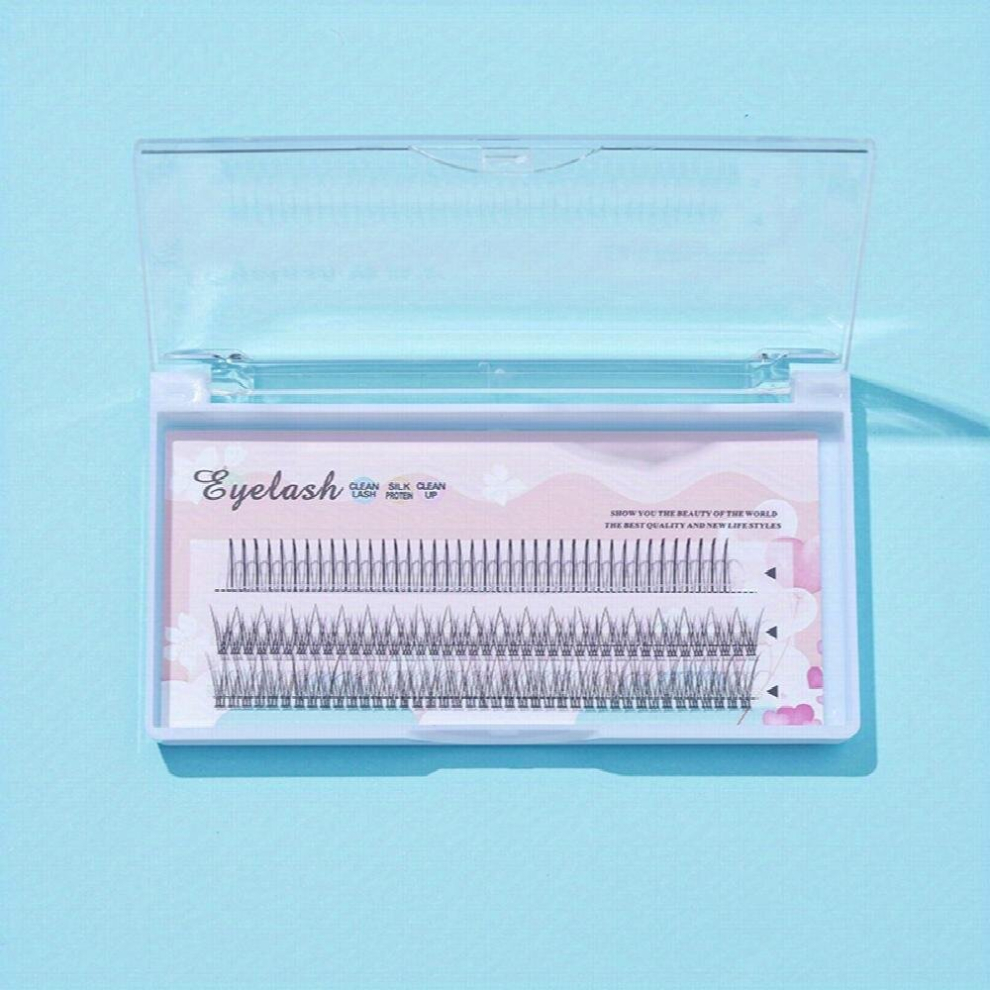 120Pcs Manga Lashes A Shape Lashes & Fishtail Style Self Grafting False Eyelashes Individual Lashes Single Cluster Extension Home DIY For Women