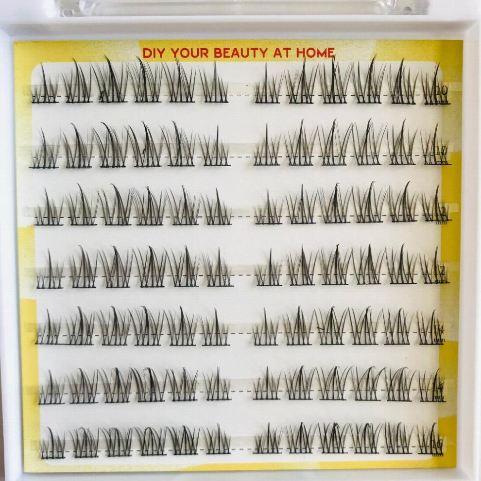 DIY Lower False Eyelashes Individual Cluster Lashes Brown Natural Curling Grafting Lashes Extension