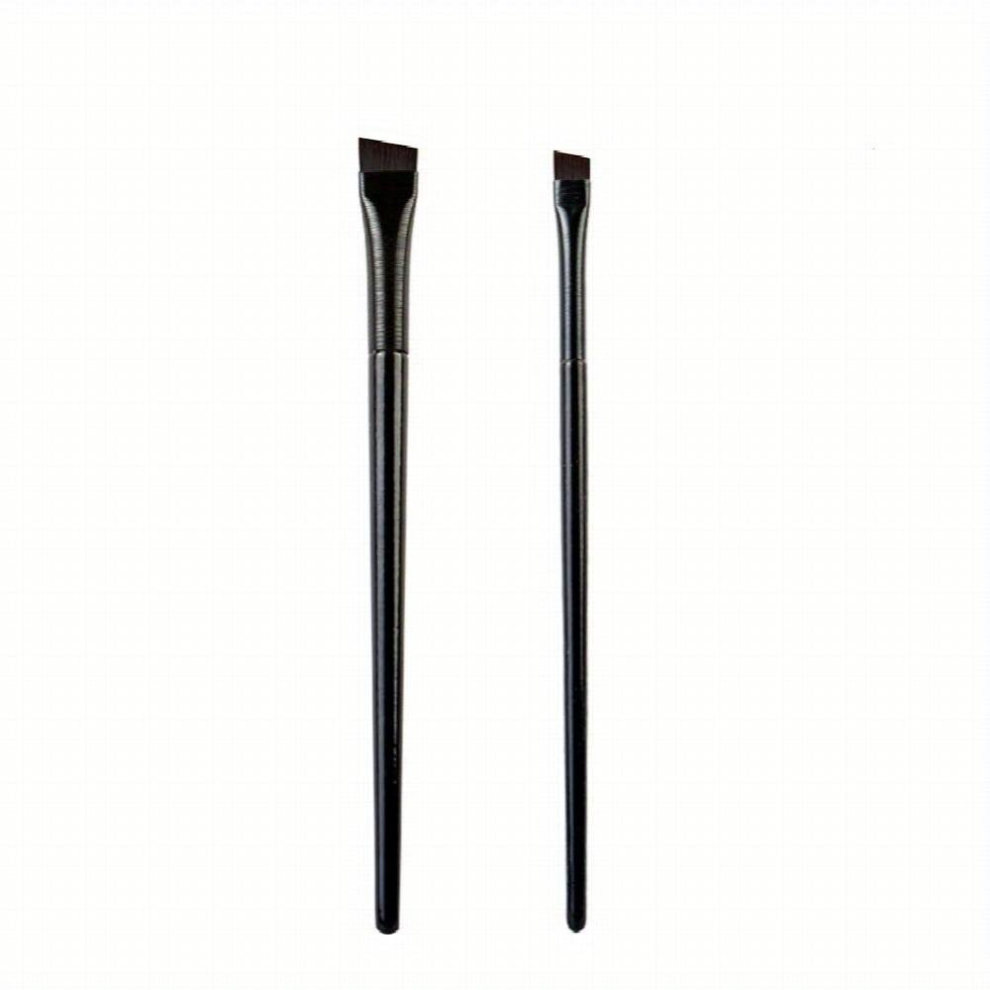 Multicoloured 2 Pcs Angled Eyeliner Eyebrow Brush Ultra Fine Eyeliner Brushes Slanted Flat Angle Brow Grooming Comb Mascara Brush Beauty Cosmetic Tool Brushes