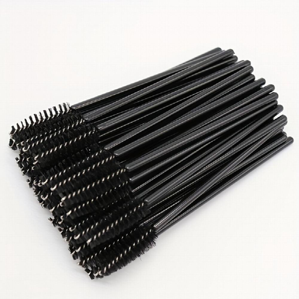 100 Pcs Eyelash Mascara Brushes For Eye Lashes Extension Eyebrow And Makeup Purple Deep Red