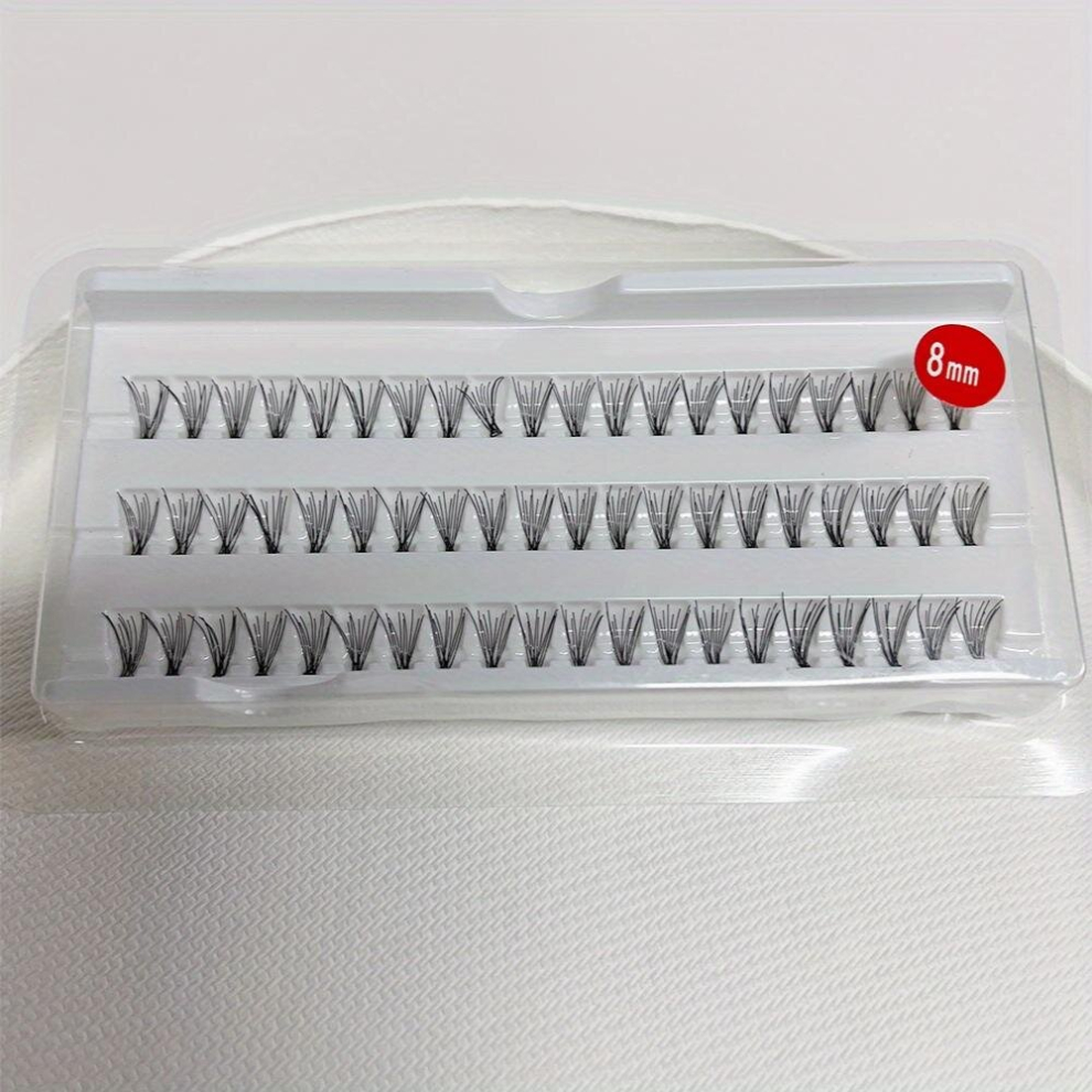 Multicoloured Knot Individual Lashes Medium Cluster Fans Lashes Segmented False Eyelashes 60 Clusters