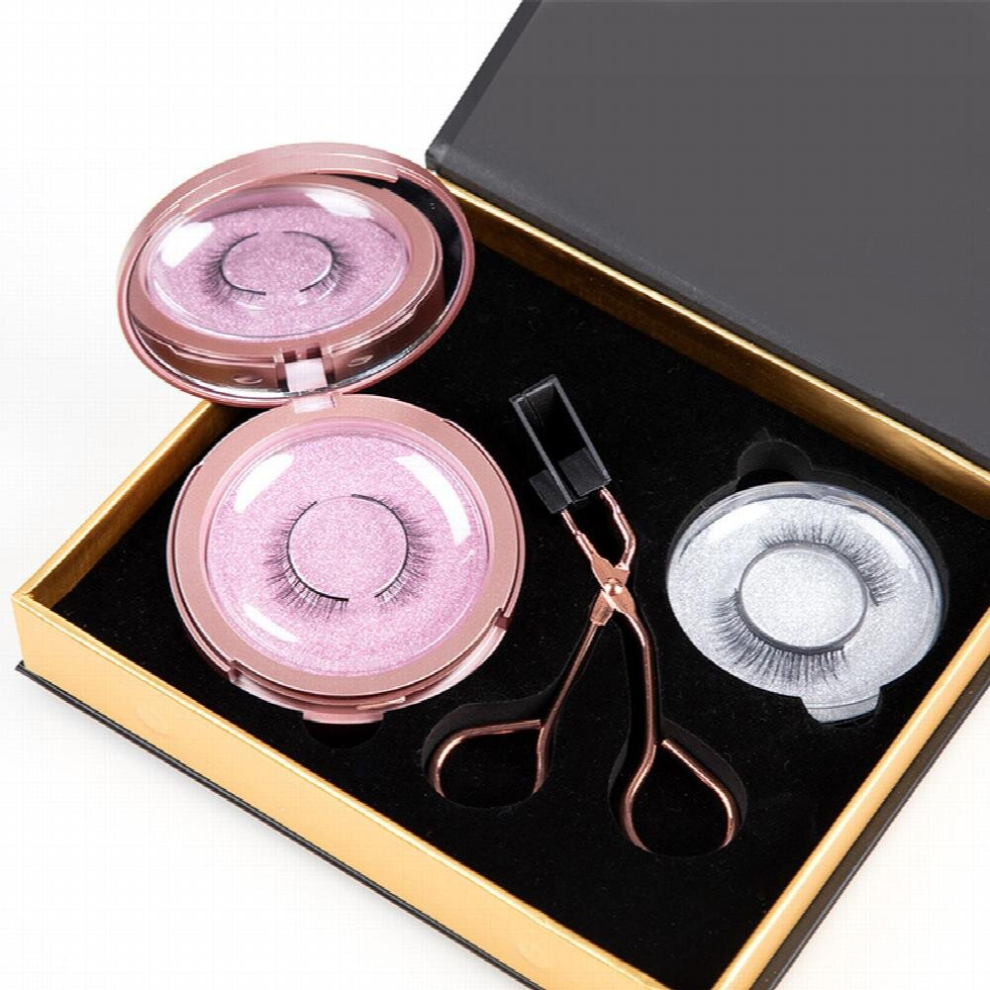 Multicoloured 3 Pairs Natural Looking Magnetic Eyelashes Reusable False Eyelashes With No Glue Required