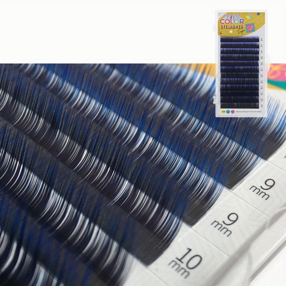 Multicoloured Colored Individual Lashes Gradient Easy Fan Eyelashes With Roots Diy Makeup False Eyelashes Extension